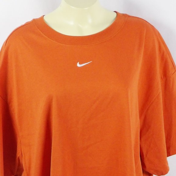 Nike Loose Fit Plus Size Orange Boyfriend  Short Sleeve Tee Shirt 2X NWT - Picture 5 of 6